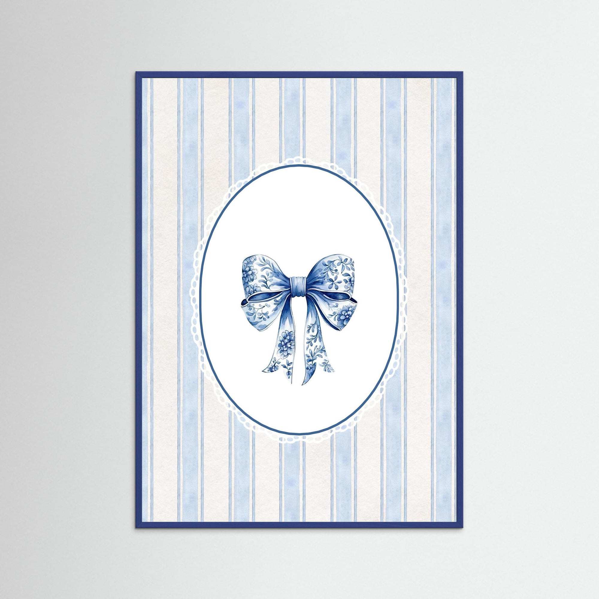 Blue Ribbon Bow Wall Art | Children's Room & Nursery Decor Blue Wood