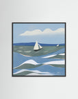 Rough Sea by Little Dean Black Wood No border