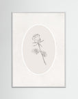 Rose Art Print | Children's Room & Nursery Wall Art White Wood