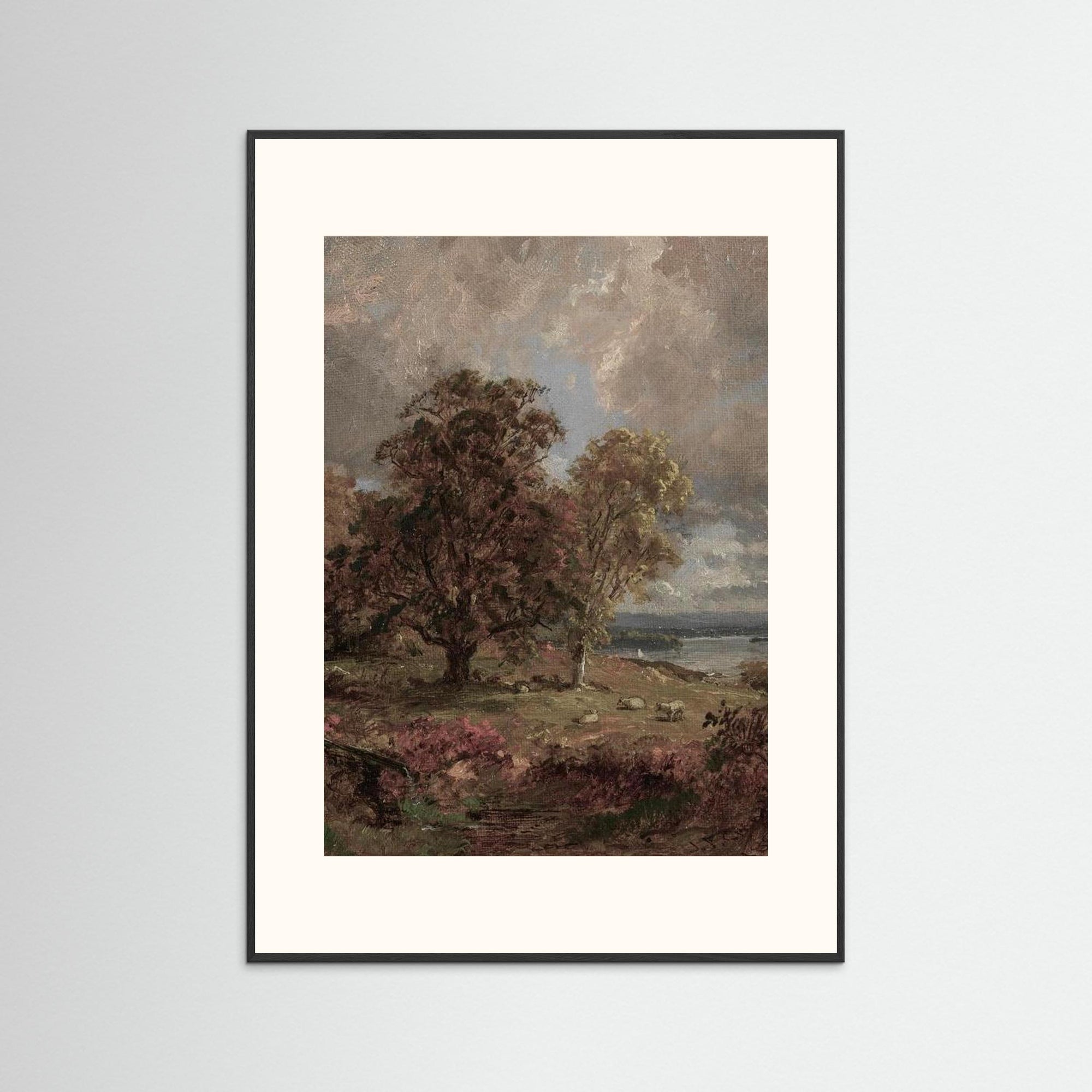 Autumn Landscape Art Print Black Wood Freja