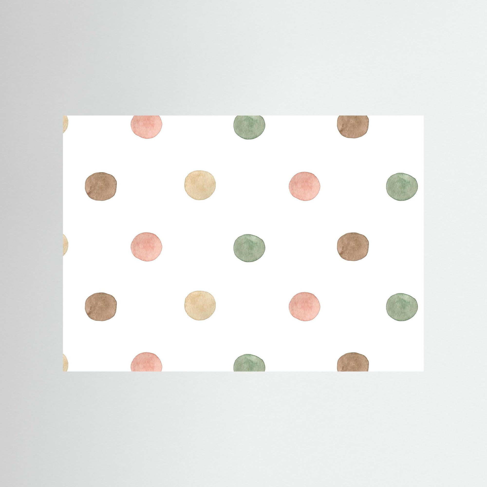 Pastel Polka Dots Wall Art | Kids Room & Nursery Decor No Frame