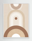 Beige Mid Century Poster No.2 by Elena Ristova White