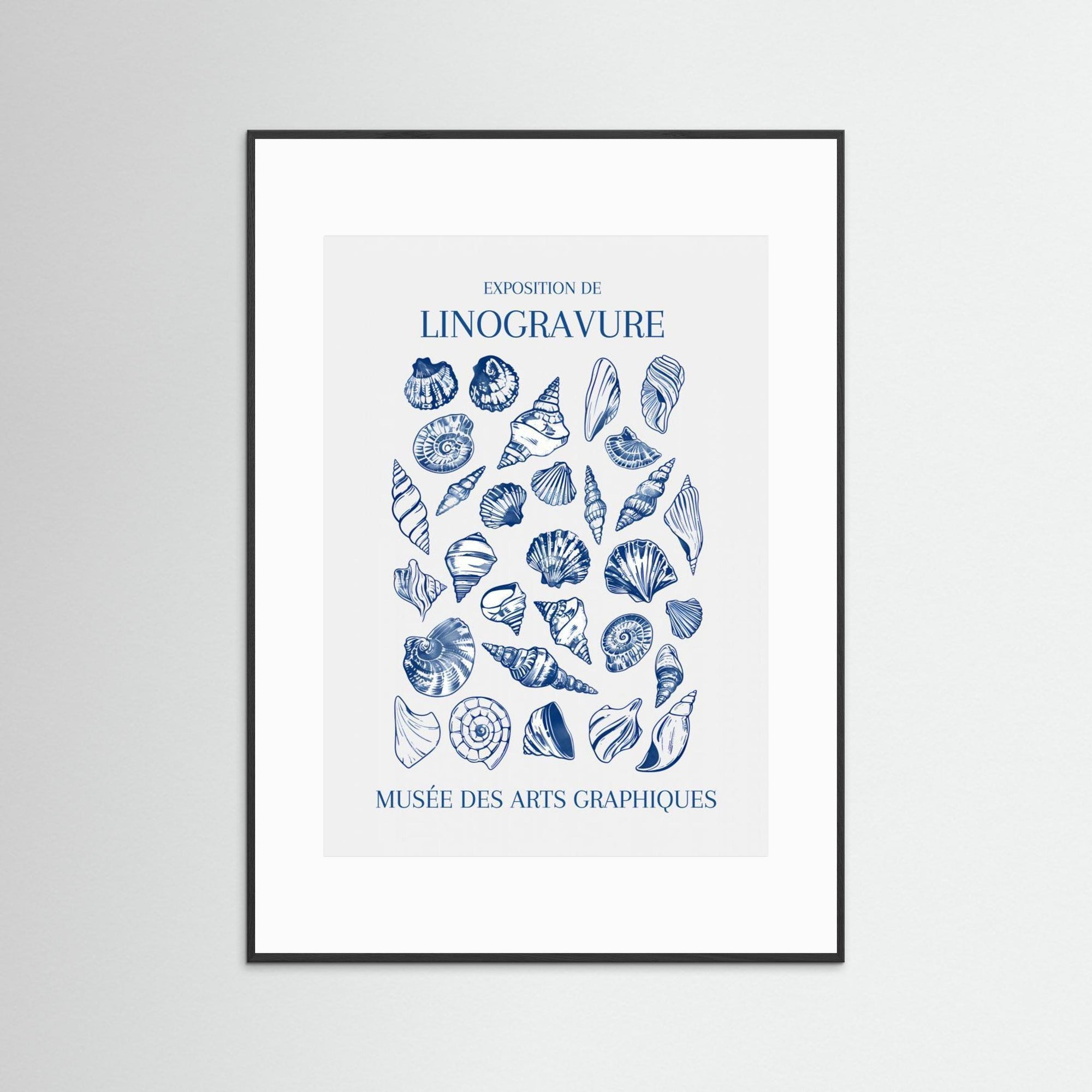 Lino Seashell Art Market by Jolly And Dash Black Wood White