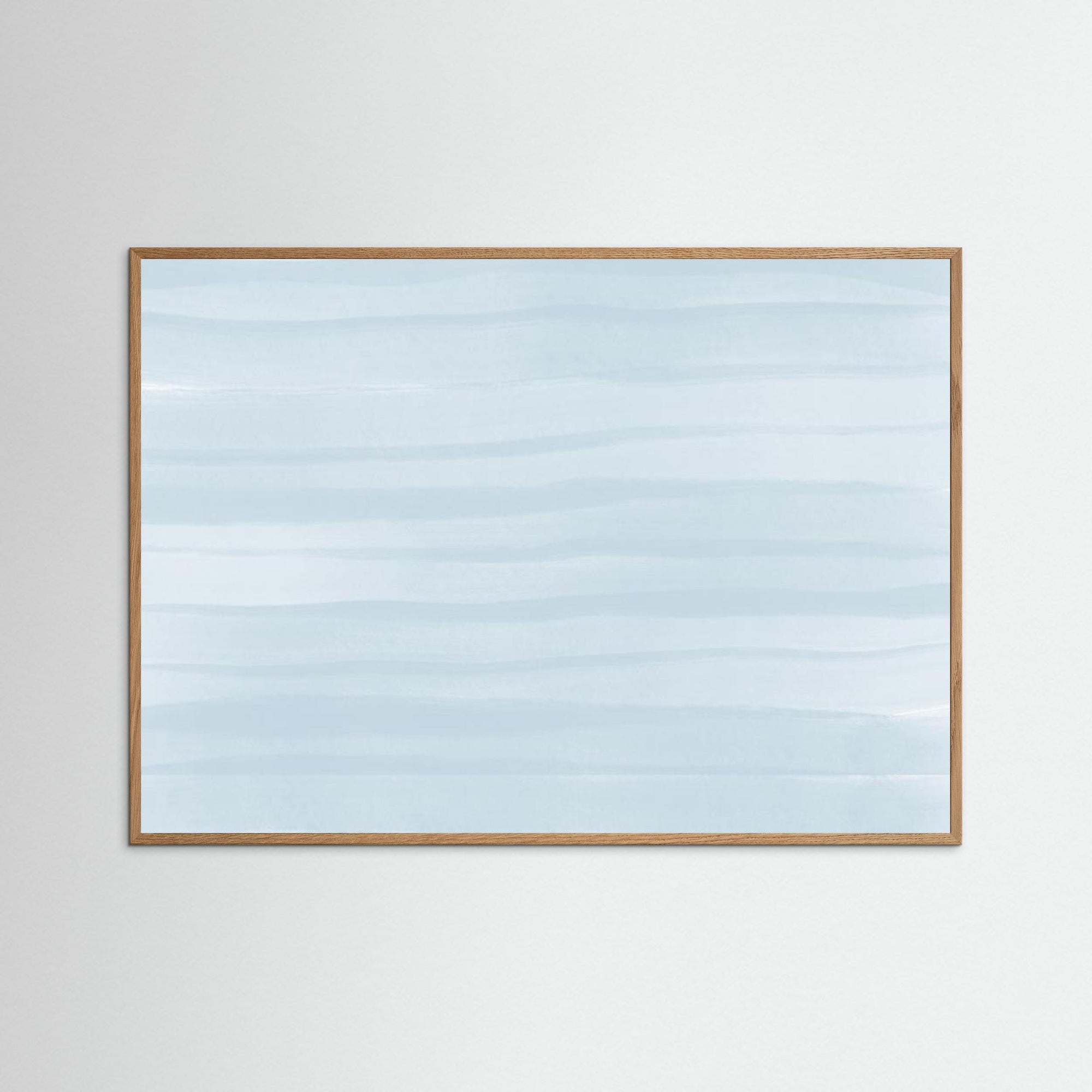 Waves of Blue by Uplusmestudio Oak Nature No border