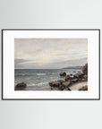 Ocean Seascape Fine Art Print Black Wood White