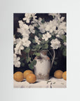 Vintage Fruit and Floral Arrangement Print No Frame No border