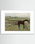 Timeless Equestrian Landscape Fine Art Print White Wood White