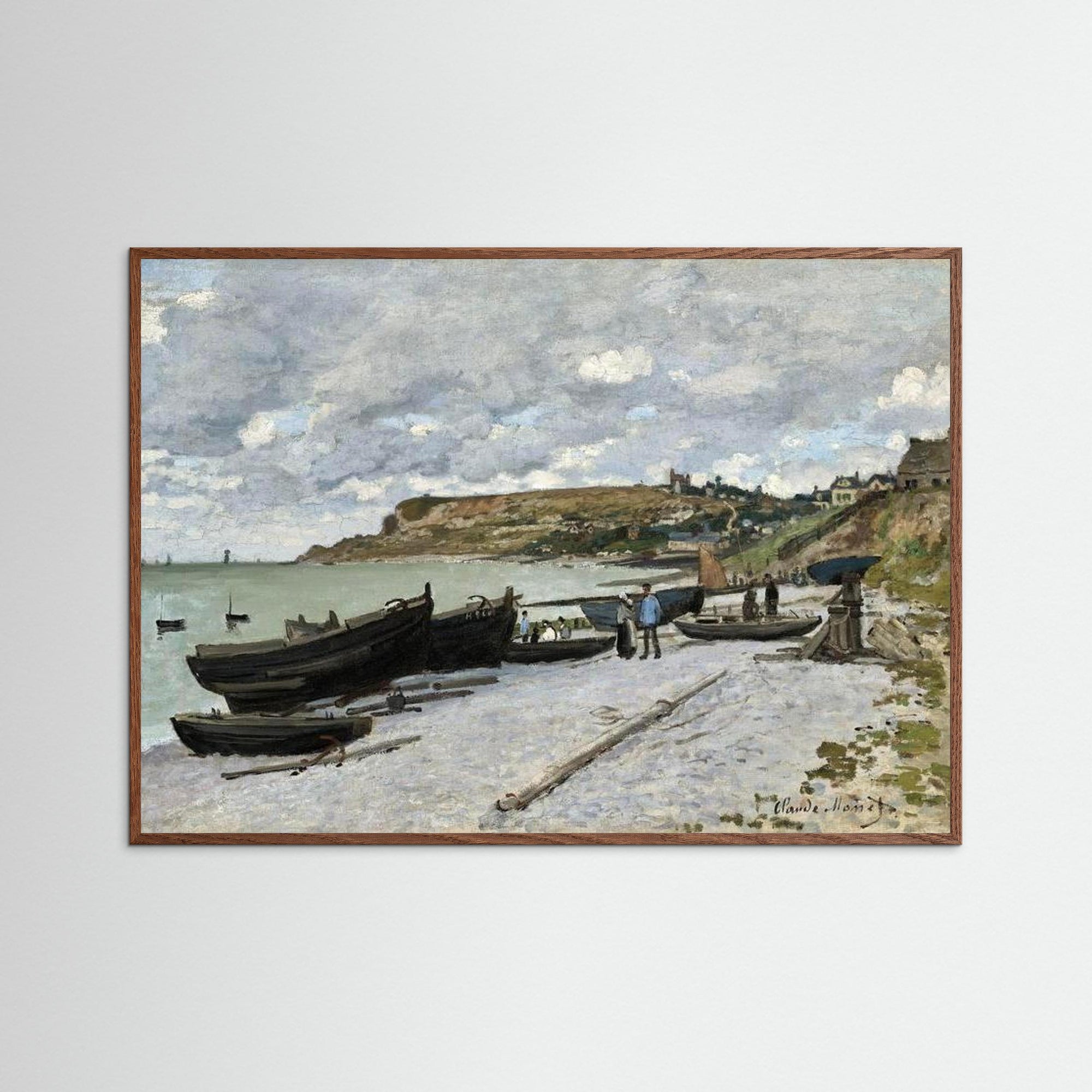 Claude Monet Art Print Oak Dark No border