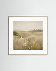 Countryside Wildflower Gathering Fine Art Print Oak Nature White
