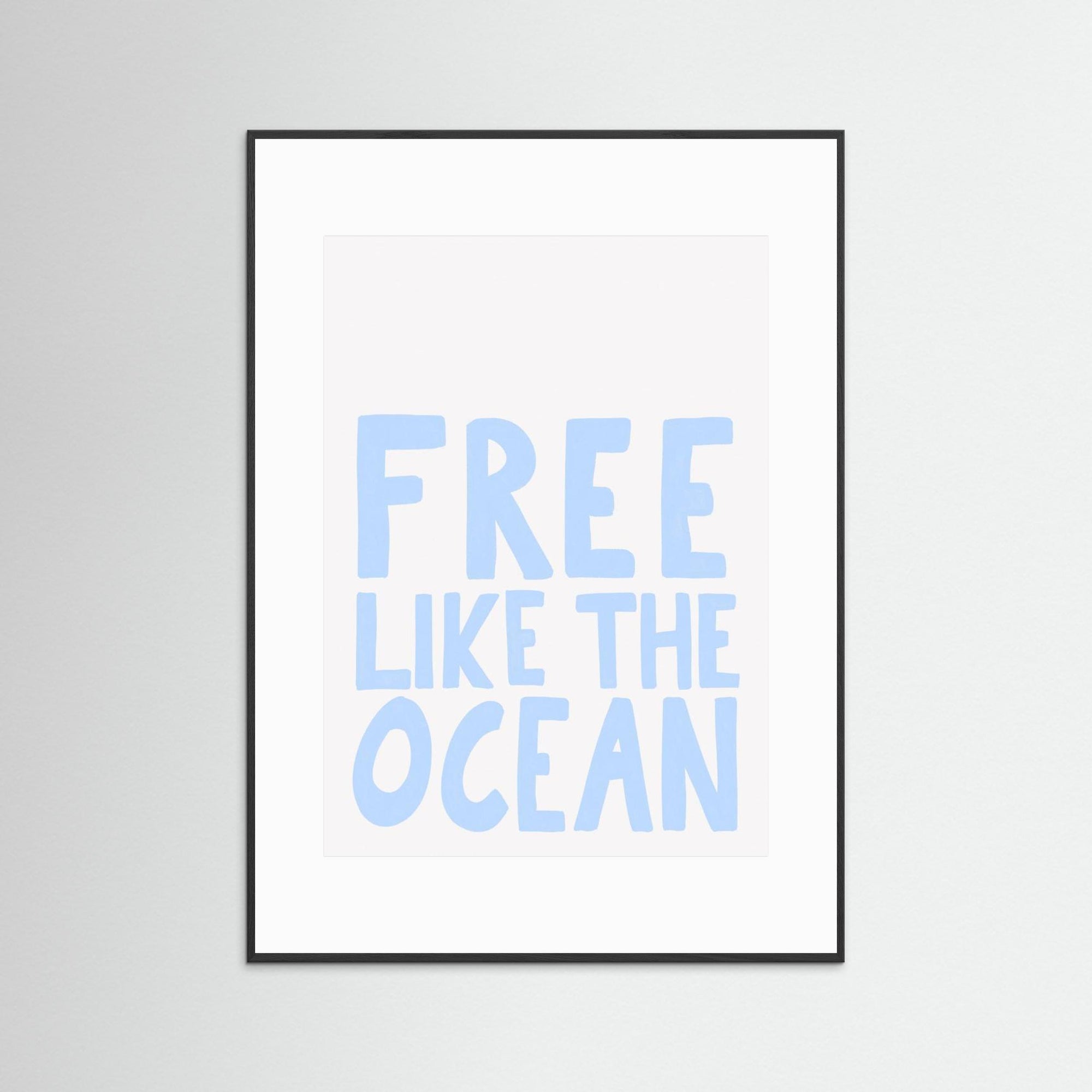 Free like the ocean by Athene Fritsch Black Wood White