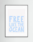 Free like the ocean by Athene Fritsch Black Wood White