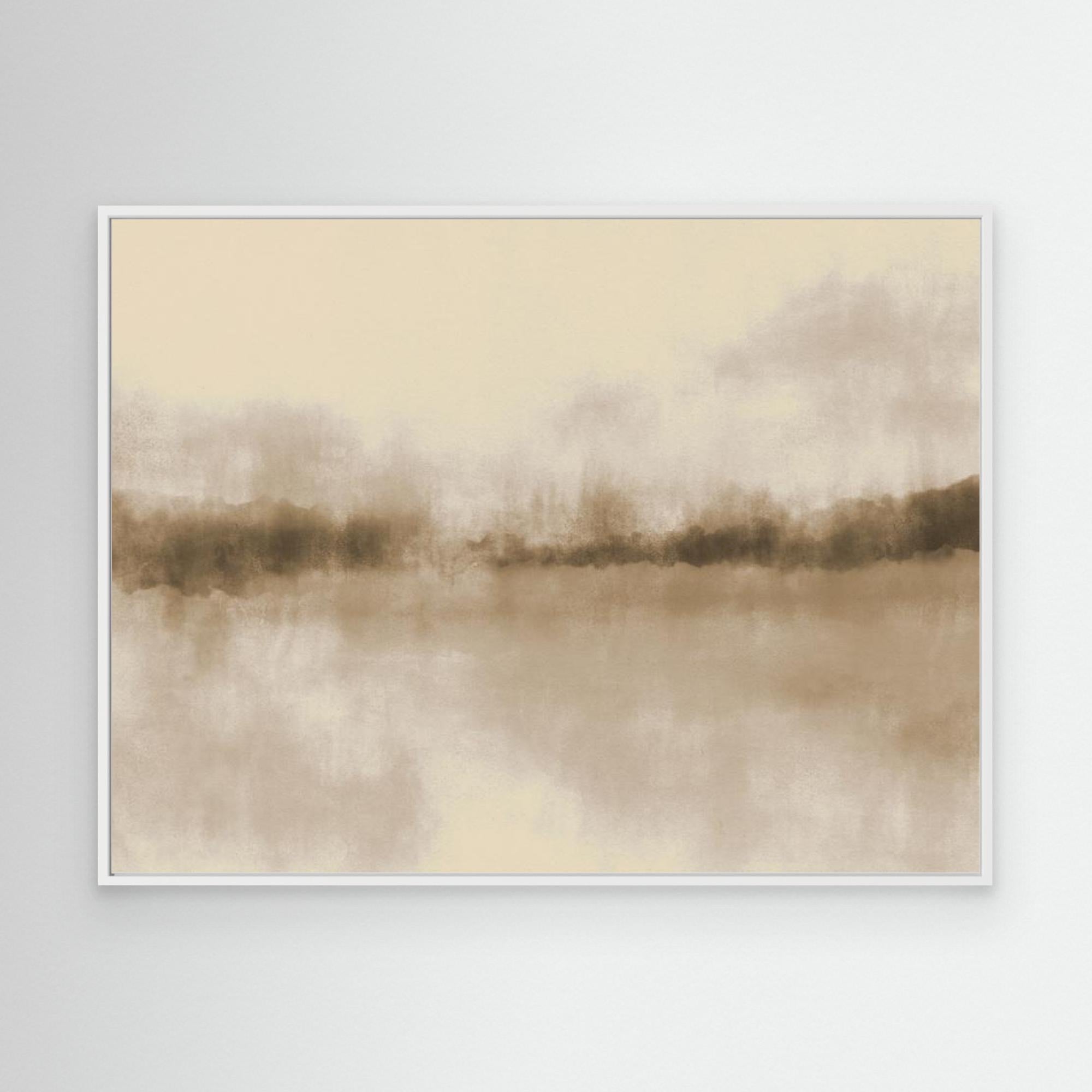 Abstract Landscape in neutral browns by Dina Dankers White