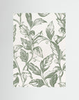 Botanical Green Leaves Art | Nursery & Kids Room Wall Art No Frame
