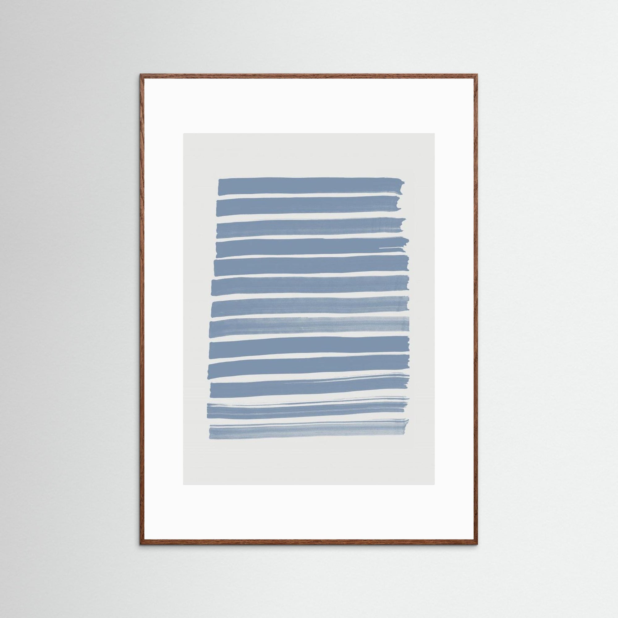 Blue Strokes by Pictufy Studio Oak Dark White