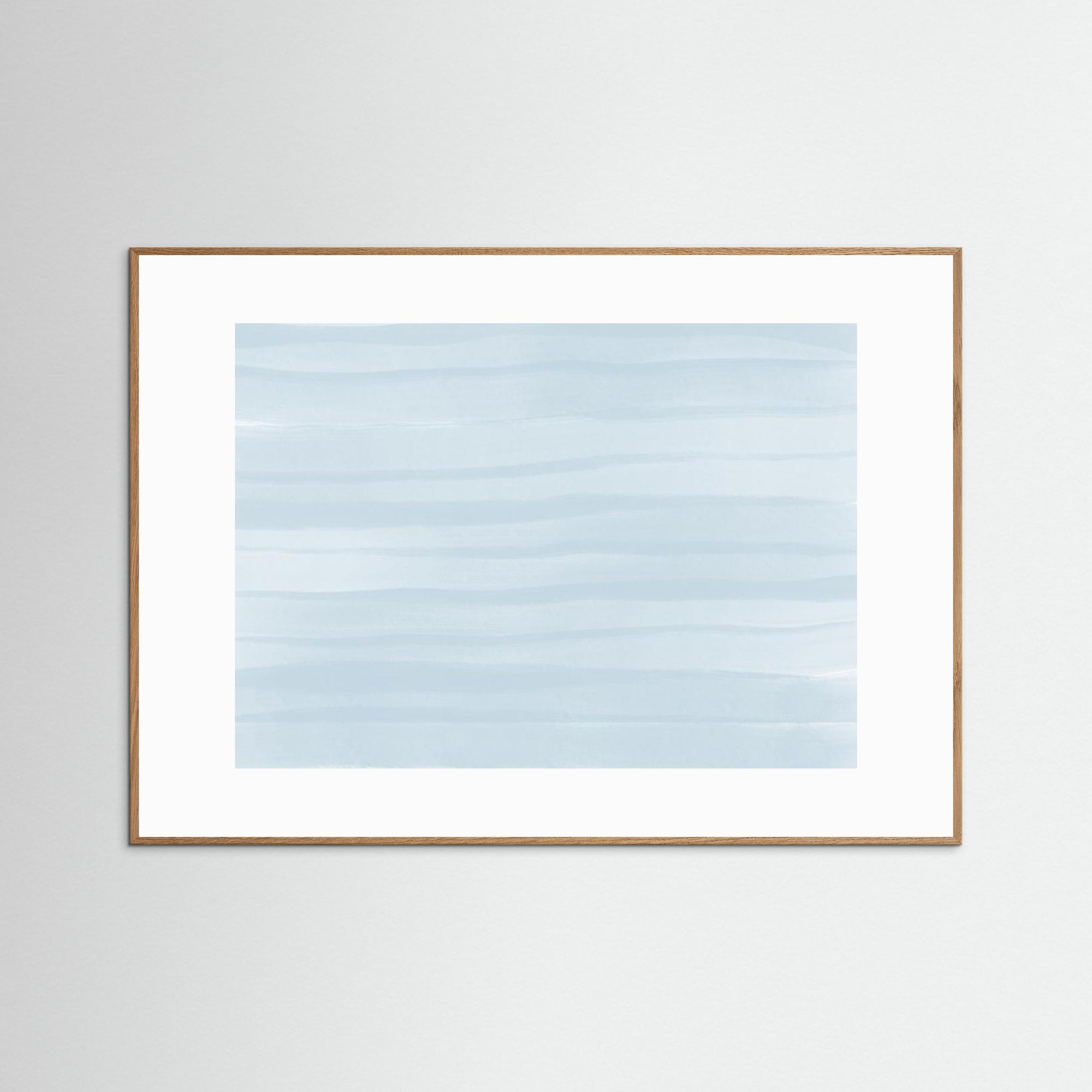 Waves of Blue by Uplusmestudio Oak Nature White