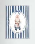 Bunny Illustration | Boys Room & Nursery Wall Decor White Wood