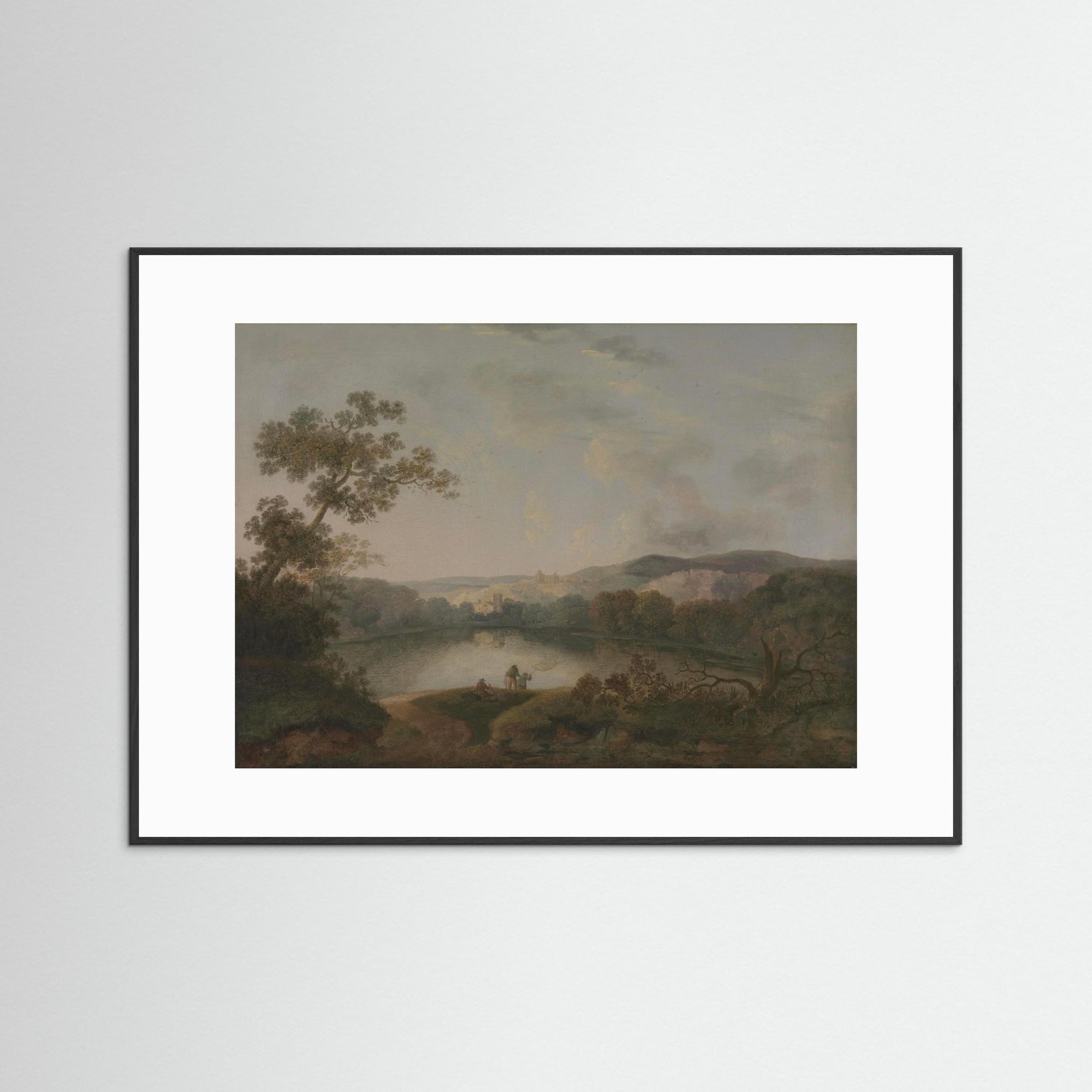 Mountain Landscape Fine Art Print Black Wood White