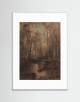 Woodland Creek Landscape Fine Art Print White Wood White