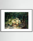 Garden Gathering Floral Artwork Black Wood White