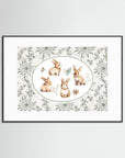 Bunny Wall Art | Kids Room & Nursery Decor Black Wood White