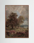 Autumn Landscape Art Print Oak Dark No border