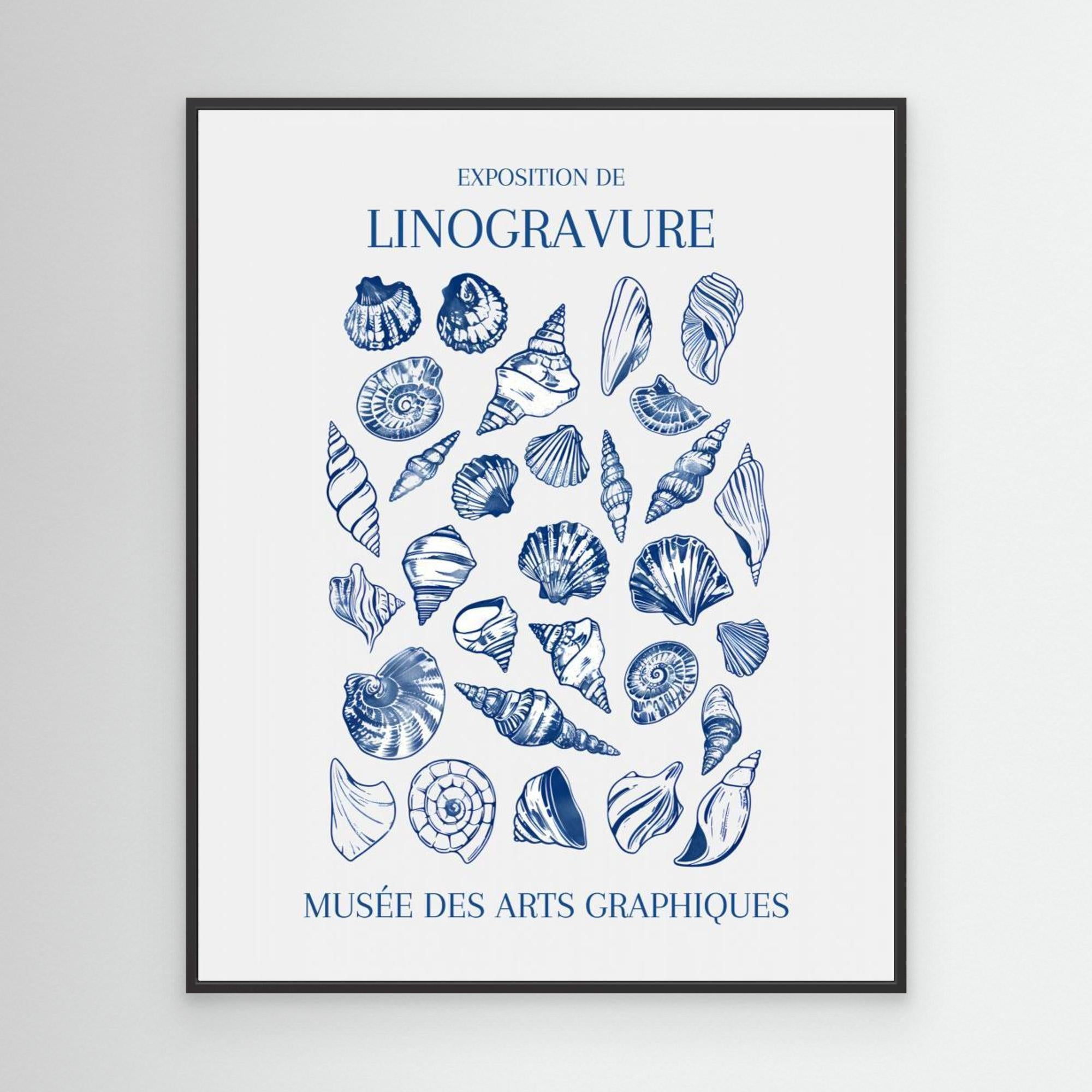 Lino Seashell Art Market by Jolly And Dash Black