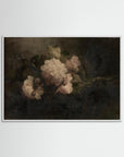 Peonies Bouquet Still Life Art Print White Wood No border
