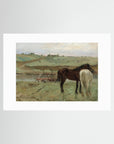 Timeless Equestrian Landscape Fine Art Print No Frame White