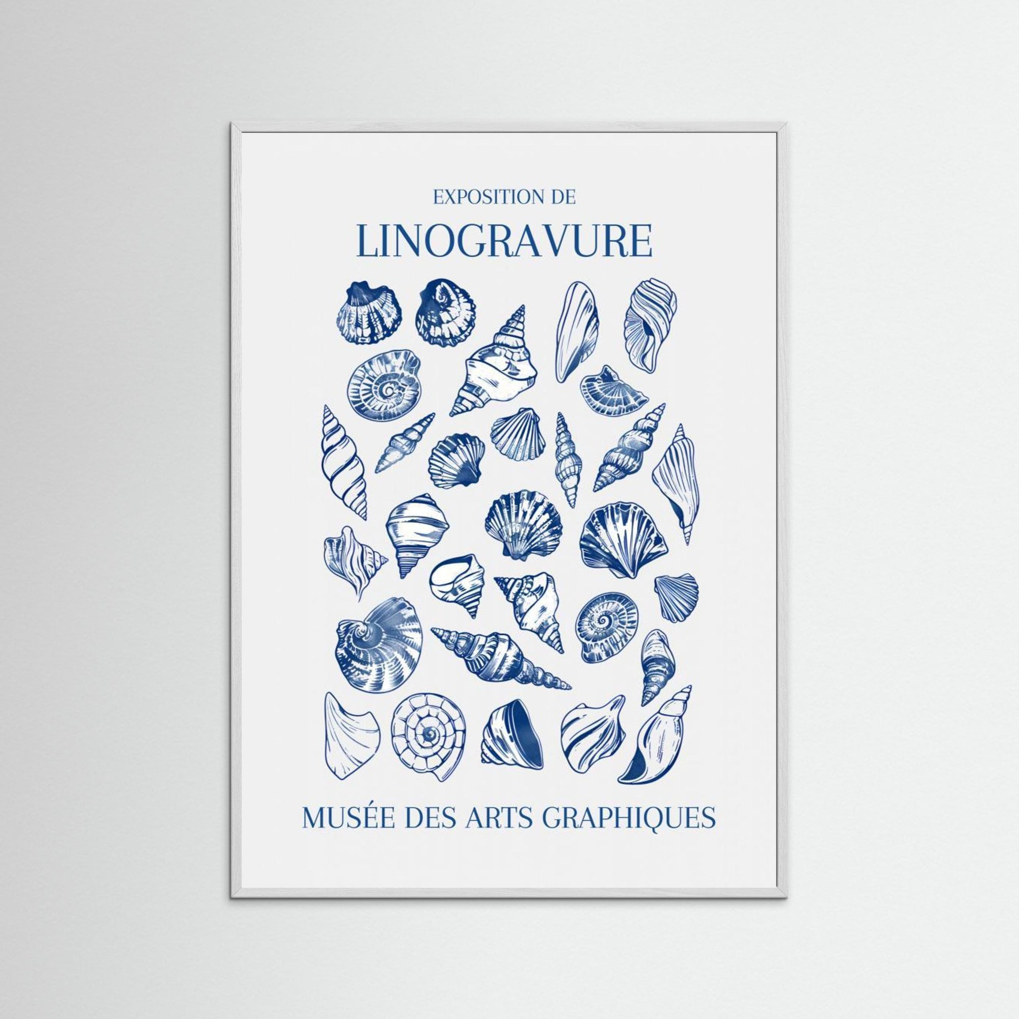 Lino Seashell Art Market by Jolly And Dash White Wood No border