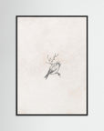 Bird on Tree Branch Art Print | Children's Room Decor Black Wood