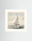 Soft Neutral Ocean Sailboat Print No Frame Freja