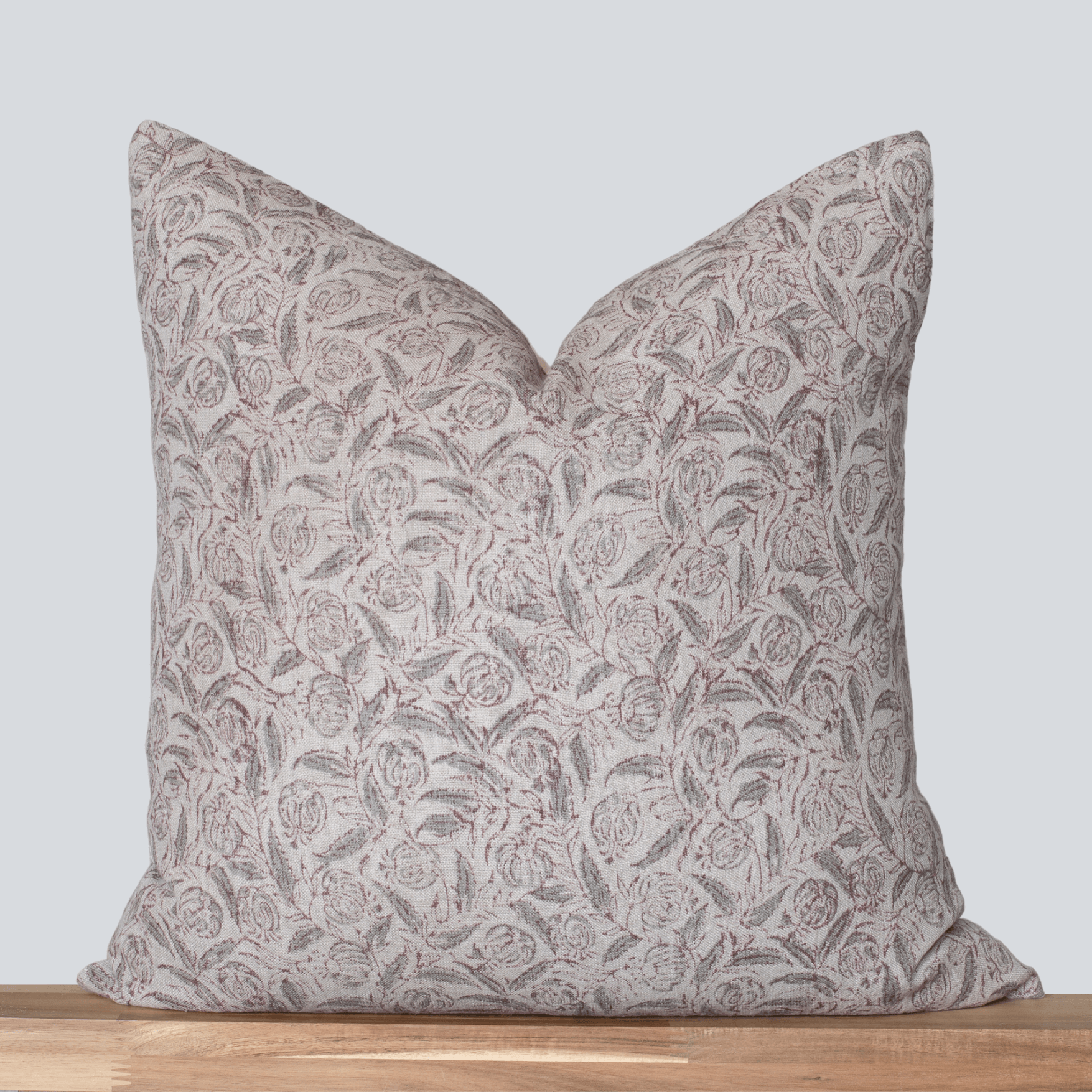 Irene Floral Block Printed Pillow Cover