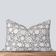** ARTISAN VARIATION ** Dara Floral Block Printed Pillow Cover | Dark Grey | Lumbar 14'' x 20''