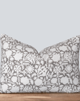 Lumbar White Printed Pillow