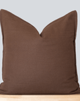 Brown Lumbar Floral Print Pillow Cover