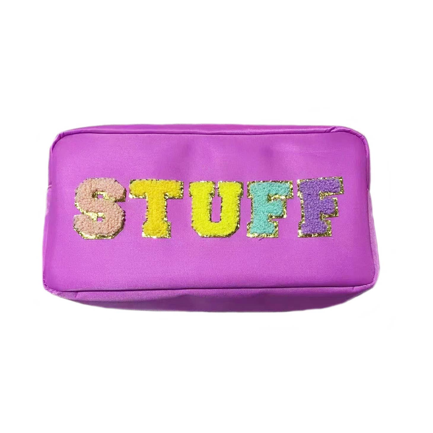Purple Travel Bag With Trendy Patch Letters | Stuff