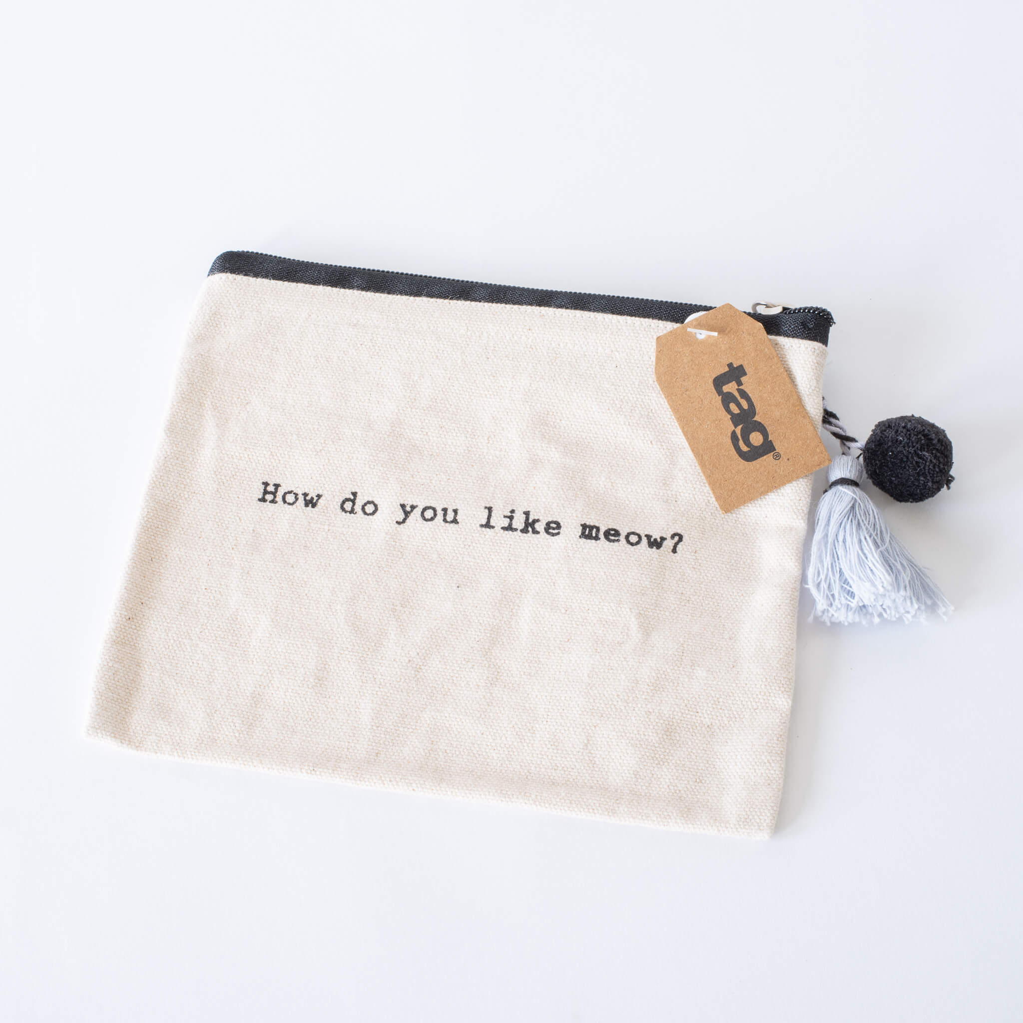 Canvas Pouch | How do you like meow?
