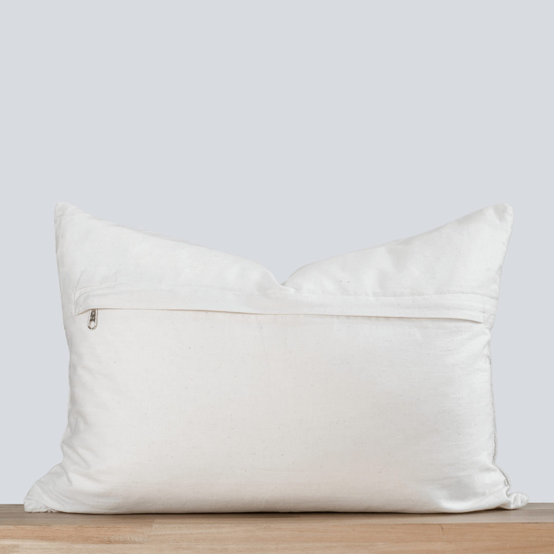 Abril Floral Block Printed Pillow Cover | Rose | Lumbar