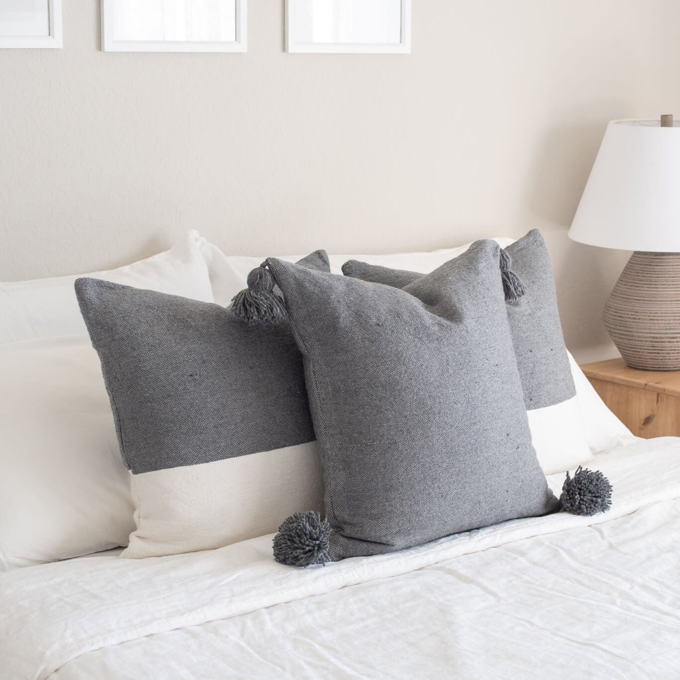 Bondi | Moroccan Pillow Cover | Grey