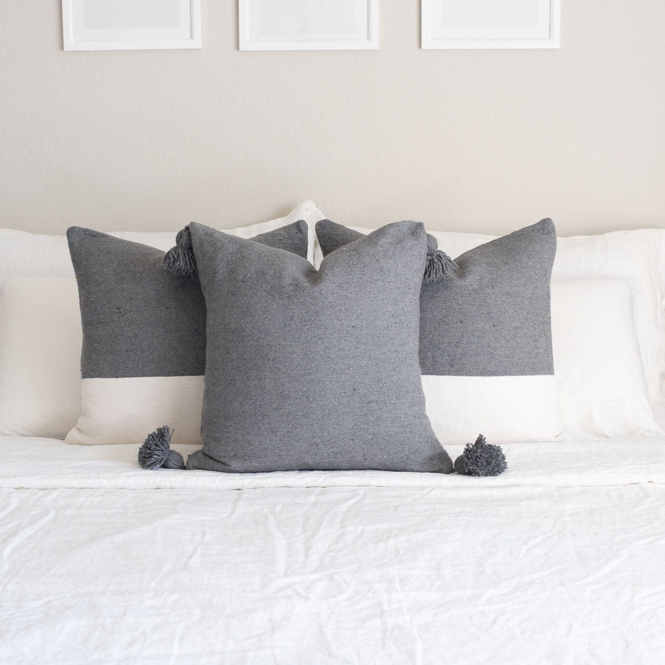 Bondi | Moroccan Pillow Cover | Grey