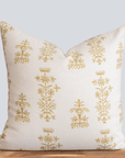 Brisa Floral Block Printed Pillow Cover | Cream