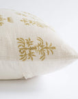 Brisa Floral Block Printed Pillow Cover | Cream