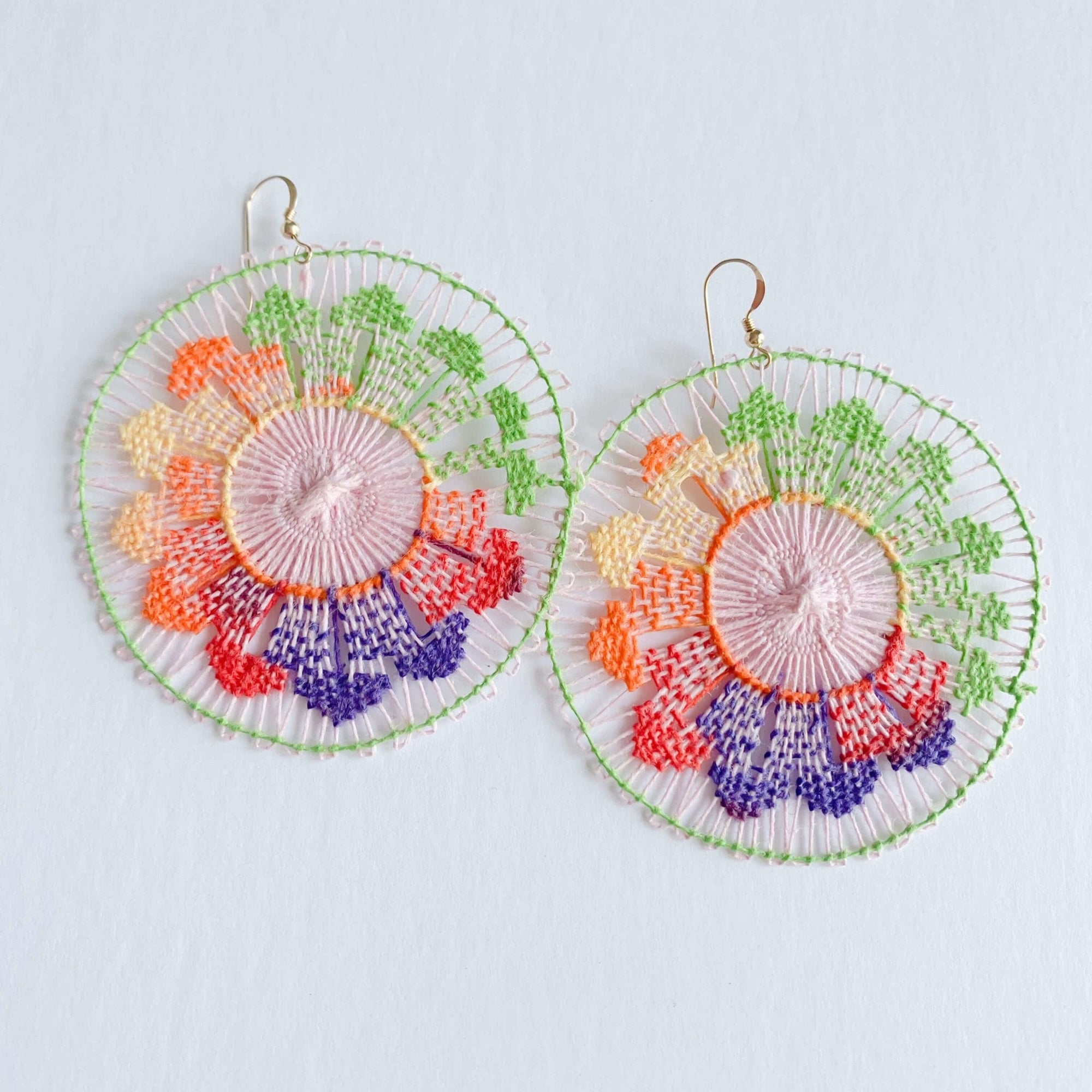 Ñanduti Earrings | Floral Handmade Earrings | Multicolored - Apartment No.3