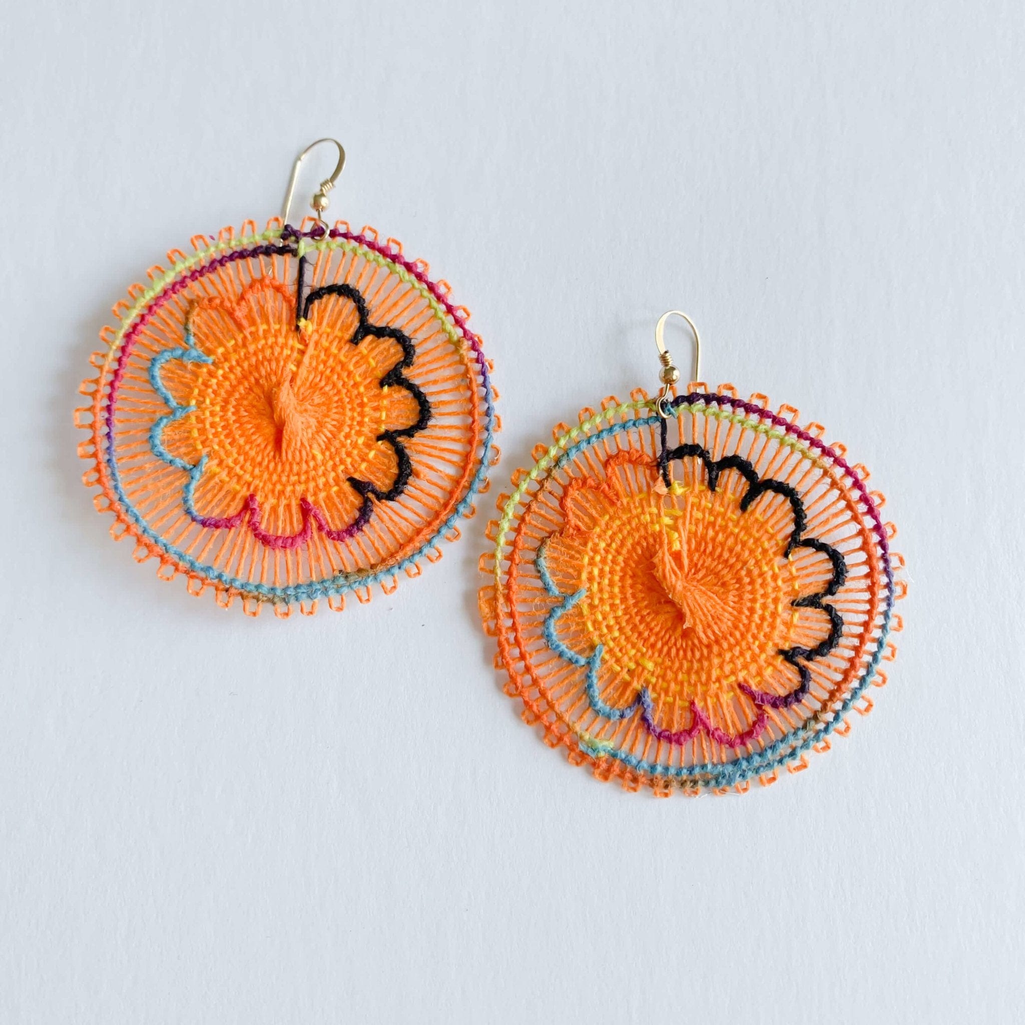 Ñanduti Earrings | Floral Handmade Earrings | Multicolored - Apartment No.3